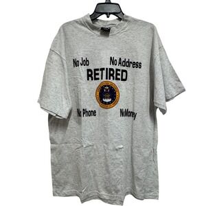 Vintage Soffe Choice US Air Force Retired Graphic T-Shirt Gray Mens XL USAF Tee